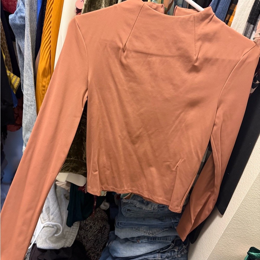 Zara Terracotta Long Sleeve Top